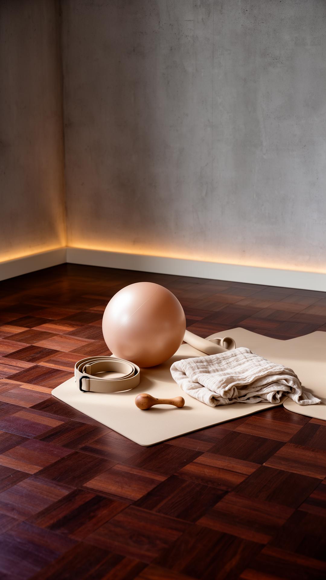 Pilates- und Yoga-Equipment im hellen Studio – die drei Säulen von PiloMe